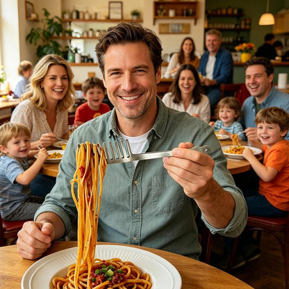 👨‍🍳🍝 Stainless Steel Pasta Server🍴   – Premium Spaghetti Spoon for Everyday Italian Cooking
