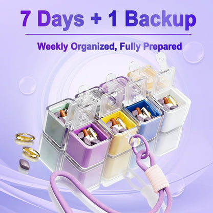 🧩💊Weekly Pill Organizer Magnetic Foldable Medicine Box