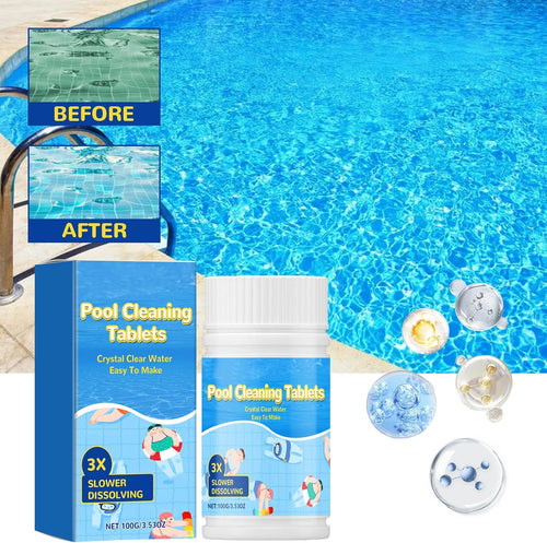 🏊‍♂️ Pool Cleaning Tablets for Crystal Clear Water – Drop, Dissolve, Dive In! 🌊✨