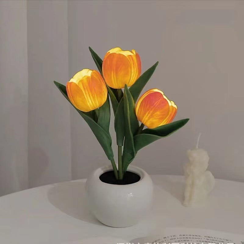 ✨FREESHIPPING🌷LED Night Light – Tulip Design with Vase