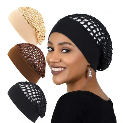 Humwam 3-Piece Stretchy Wide-Edge Sleeping Cap Set, Soft Protection Bonnet for Nighttime Hair Care & Beauty (Shower Cap for Home Bathroom Use),sohochic