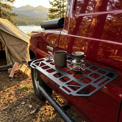 Rugged Magnetic Vehicle Table | Portable Camping Table with Mesh Surface