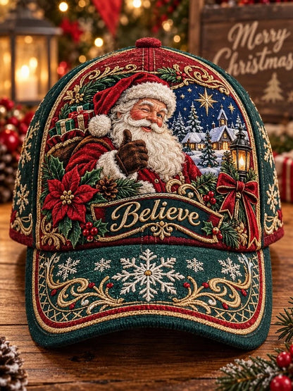 ⏳ Last Day 49% OFF – 🧢🎄 Premium Christmas Embroidered Baseball Cap | Festive Design, Adjustable Fit & Holiday Comfort