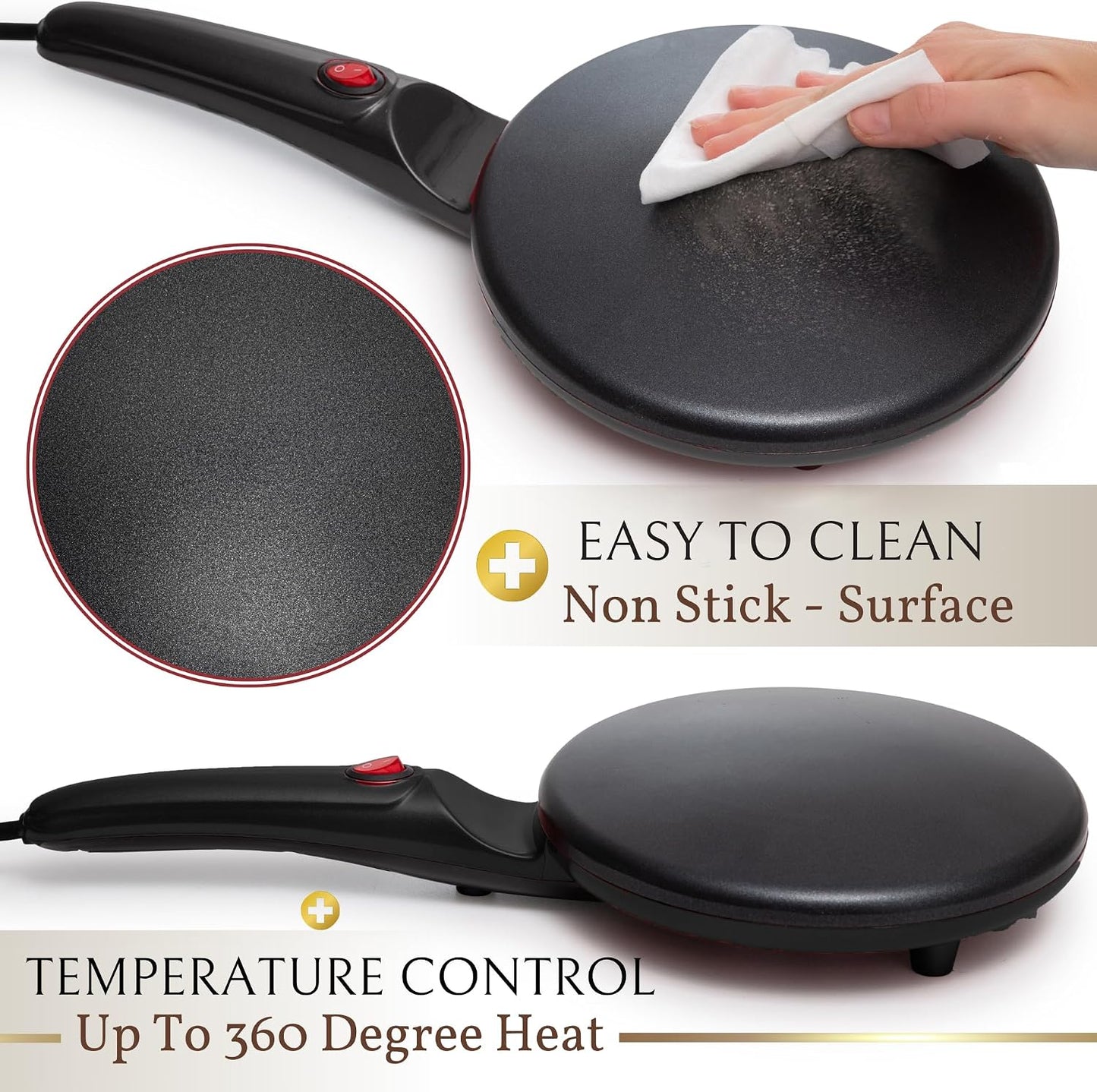 🍳8-inch Electric Crepe Maker😋-💖 Start every morning right with the perfect homemade crêpe.