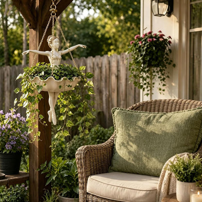 Ballet Dancer Hanging Planter