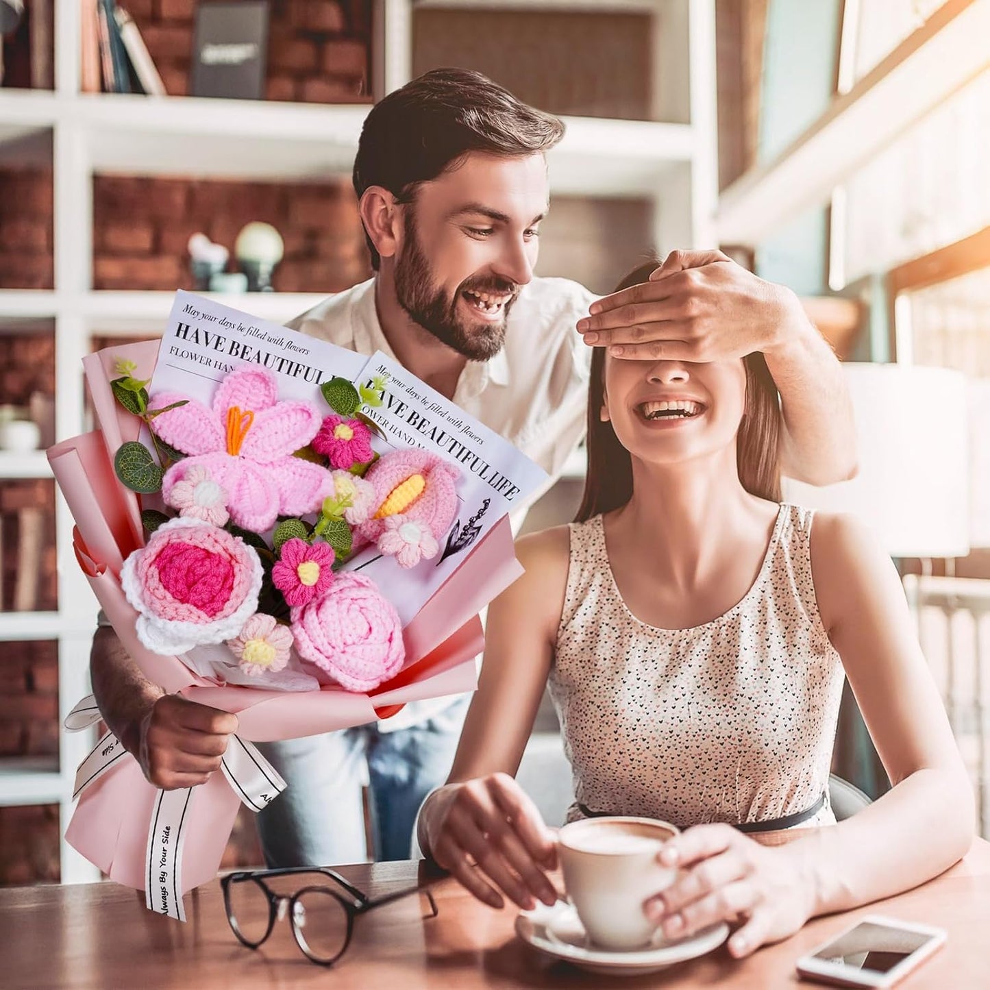 🌸 Handcrafted Crochet Pink Lily & Rose Bouquet – Timeless Blooms That Never Fade