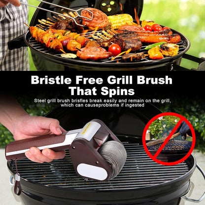 FREE SHIPPING🥩🔥Bristle-Free Spinning Grill Brush