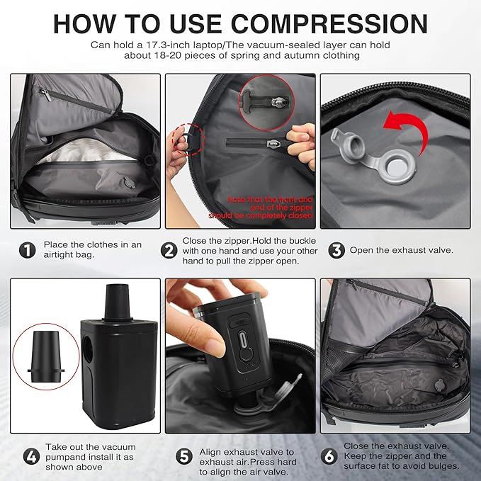 Vacuum Compression Backpack✈️