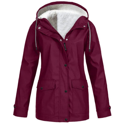 🏆 LIMITED TIME 65% OFF ❤️‍🔥 Women's Plush-Lined Windproof Hooded Jacket