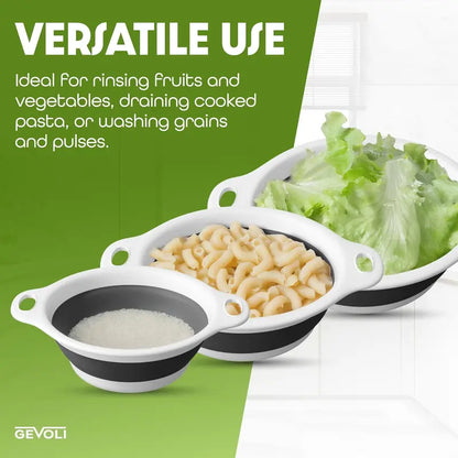 Collapsible Colanders 3-Pack