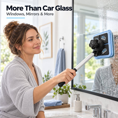 Dual Magnetic Car Windshield Cleaner | Streak-Free Auto Glass Cleaning Kit