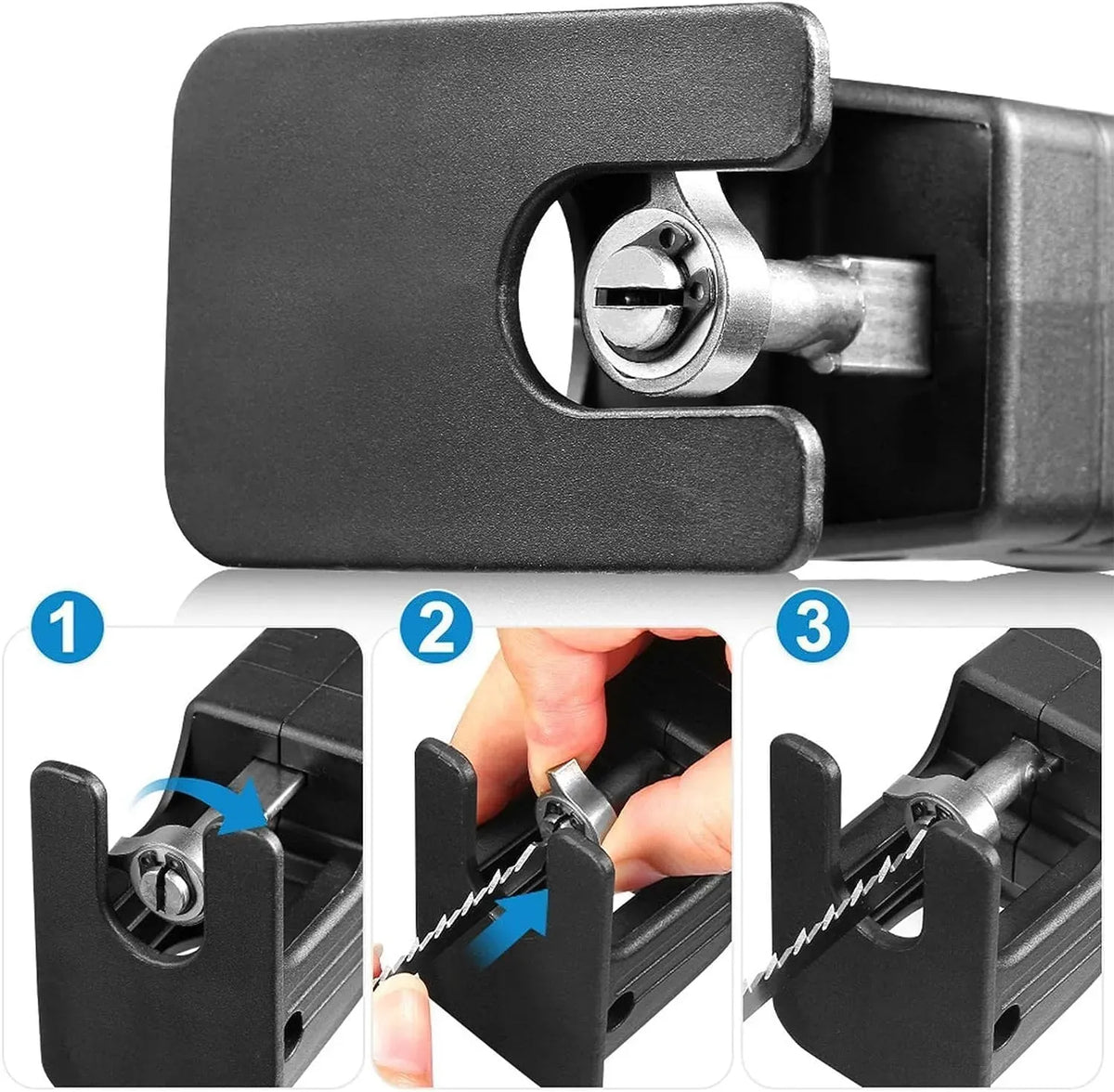 Drill-Powered Jigsaw Adapter Kit with Side Handle & 3 Blades