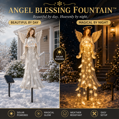 👼✨ Solar Angel Remembrance Garden Light – Peaceful Angel Glow for Gardens, Memorials & Outdoor Spaces 🌙🌸