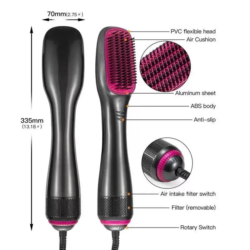 One-Step Hair Dryer and Styler All-in-One Brush for Smooth Hair