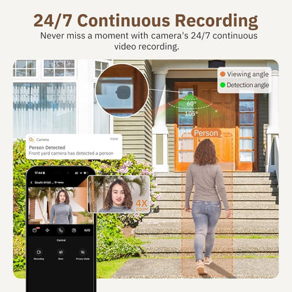 🔥Crystal-clear security 2K camera 🎥 Color Night Vision 🌙 24/7 Recording & Smart Alerts 🚨 Easy Install! 🔒