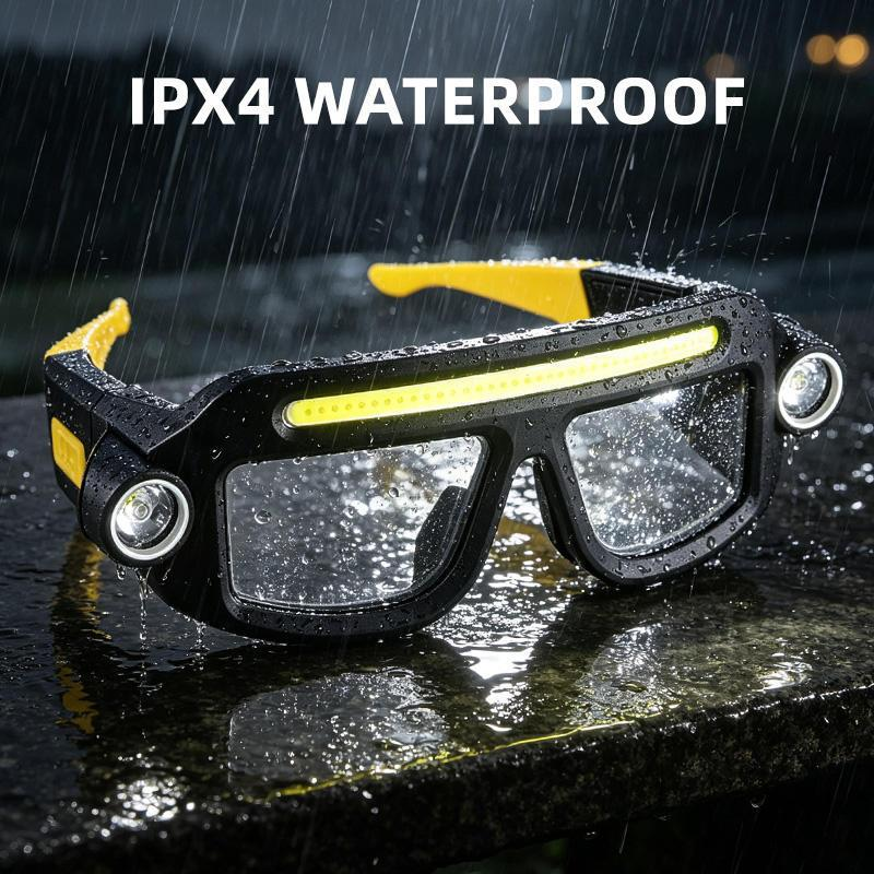 👓Hands-Free LED Work Glasses with Wide Front Beam, Side Lights & Over-Glasses Fit👓