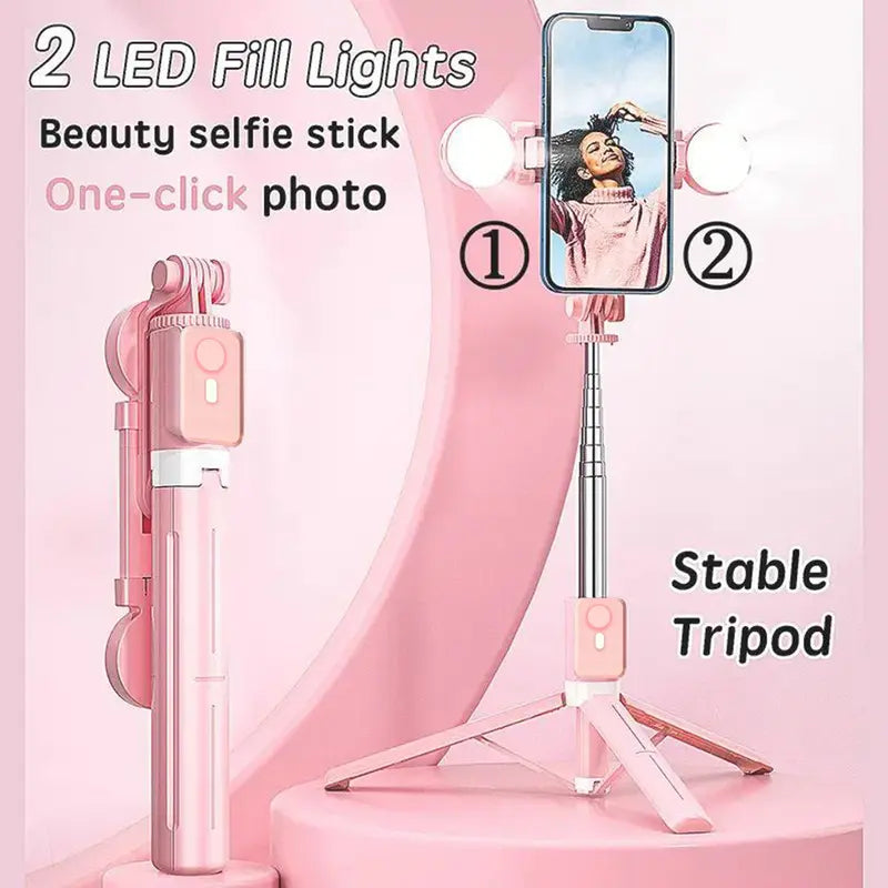 67-Inch Adjustable Portable Retractable Foldable Selfie Stick Tripod