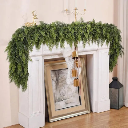 6 FT Artificial Cedar Garlands, Real Touch Winter Cedar Garland
