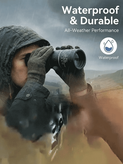 🧭🔭Used by American Mountain Guides! 100x HD Monocular, IPX5 Waterproof & Fog-Proof