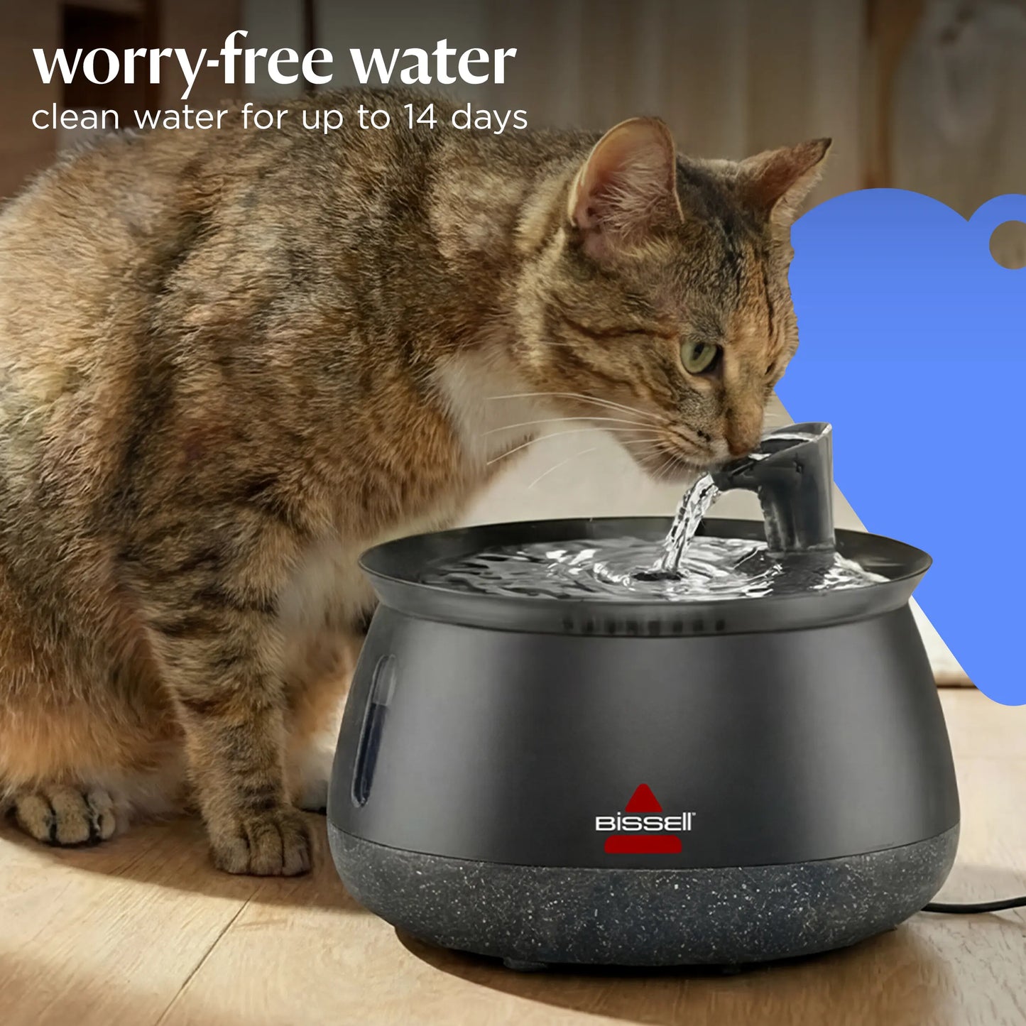 Cat Water Fountain – Fresh, Filtered Water with Ultra-Quiet Wireless Pump