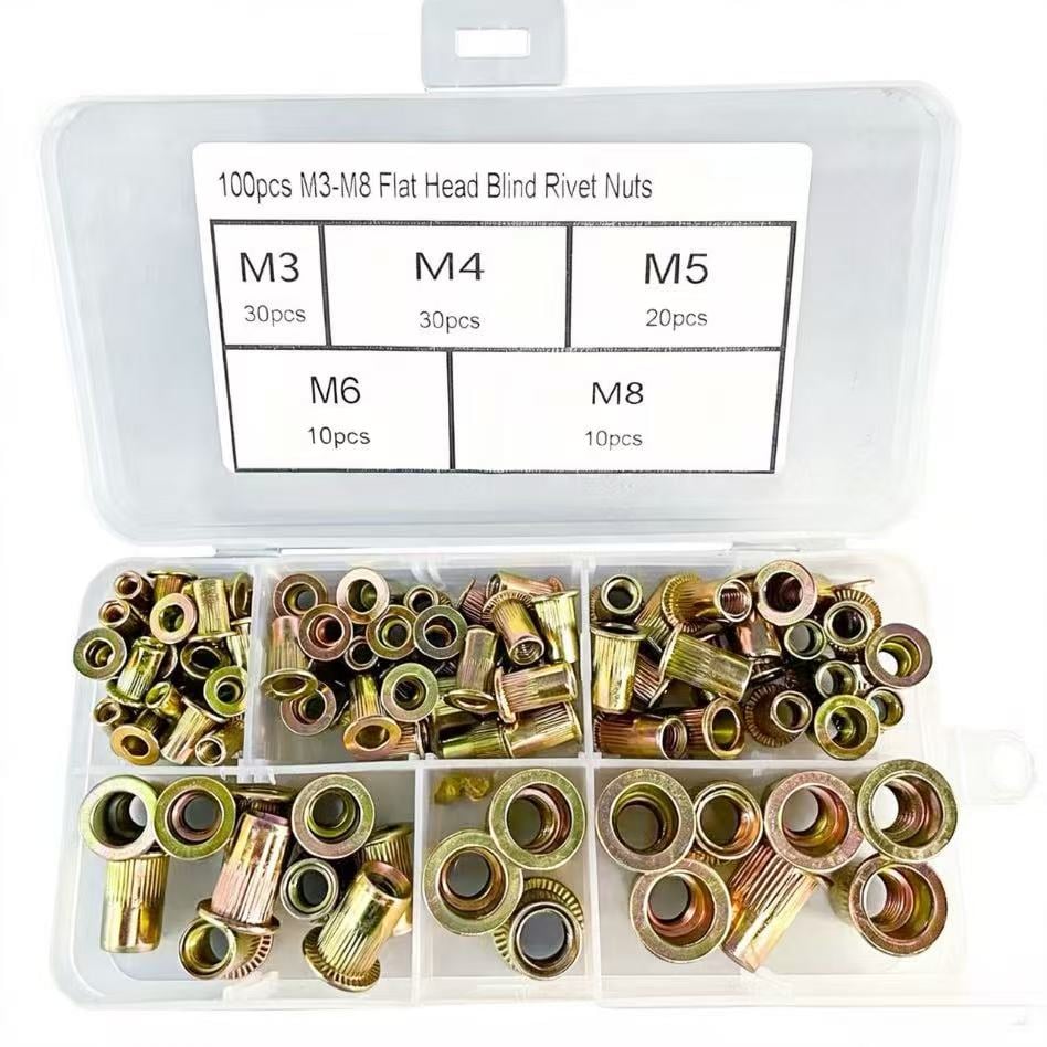 🛠️Head Rivet Nut Tool, M3 M4 M5 M6 M8 M10 Rivnut Kit