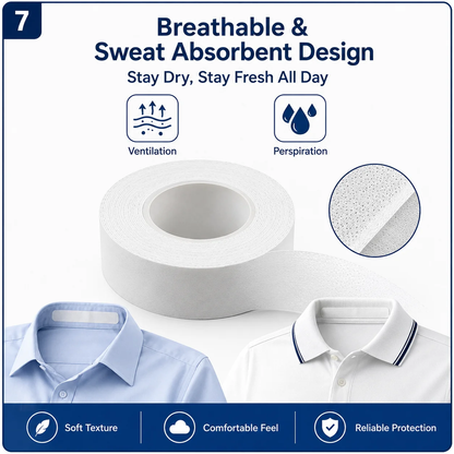 BestJas Self-Adhesive Collar Protector Sweat Absorbent Tape - Self-Adhesive Collar Protector Sweat Absorbent Tape