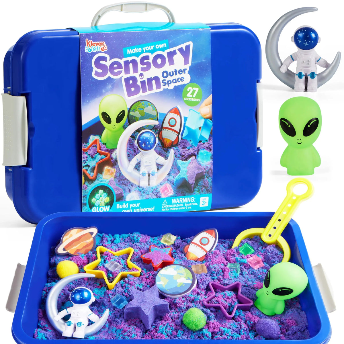 🦖 Kids Sensory Play Bin – Dinosaur, Space, Ocean & Halloween Activity Kit