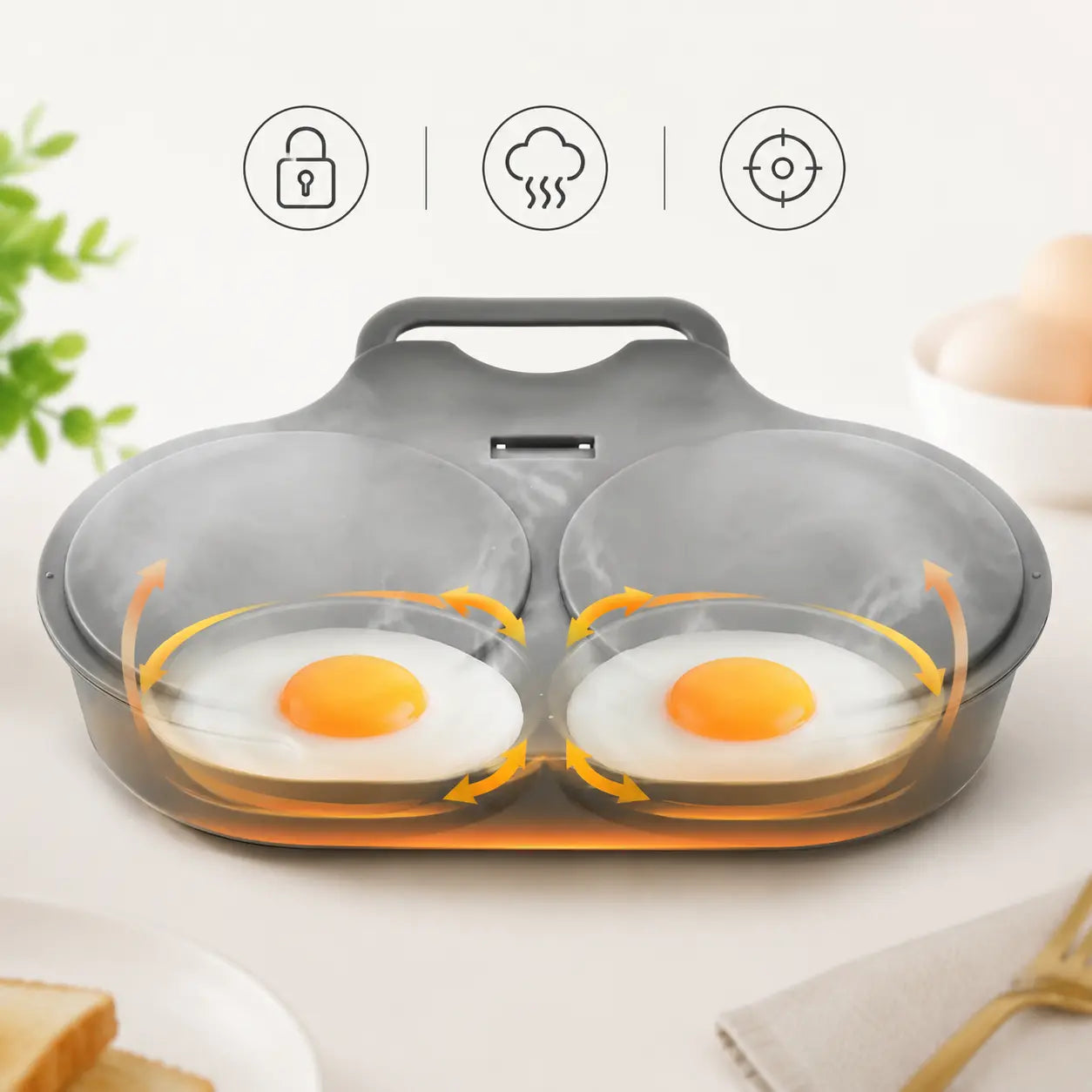 BUY 1 GET 1 FREE🔥🍳 Microwave Omelette Maker – BPA-Free Non-Stick Egg Cooker for Quick & Easy Breakfasts