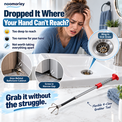 🦀 Flexible 4-Claw Grabber Tool – Bendable Pickup Tool for Hard-to-Reach Spaces
