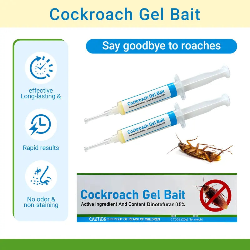 2-Pack Cockroach Gel Bait Syringes