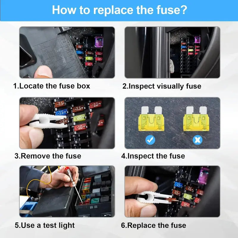 306PCS Zinc Alloy Car Blade Fuse Assortment Set