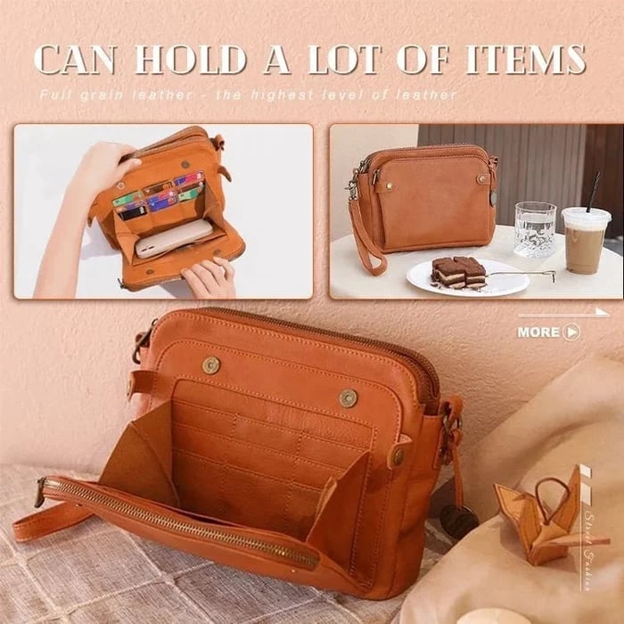 🔥LAST DAY 49% OFF- Three-Layer Leather Crossbody Shoulder Bag