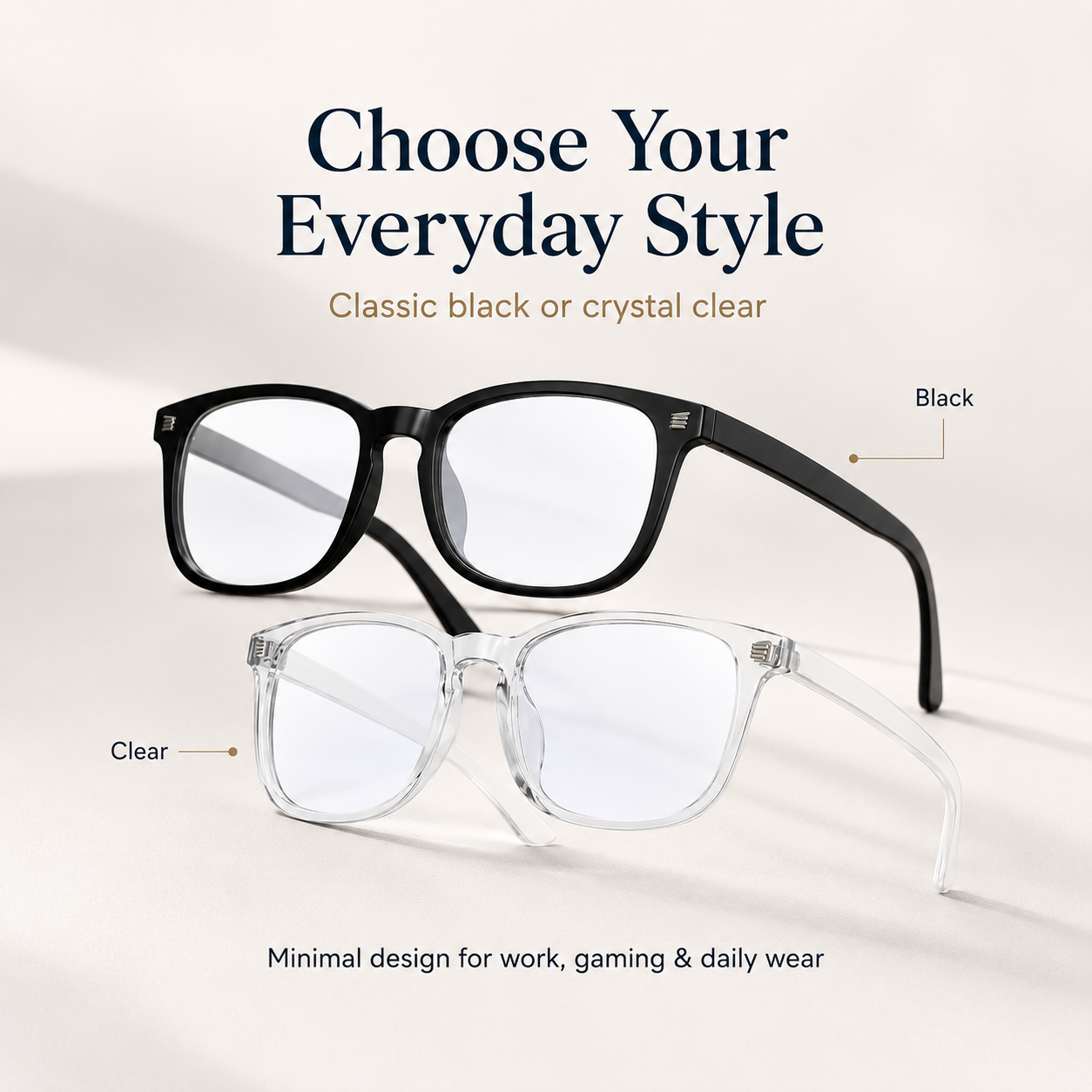 👓 Blue Light Blocking Glasses for Men & Women – Lightweight Everyday Screen Glasses
