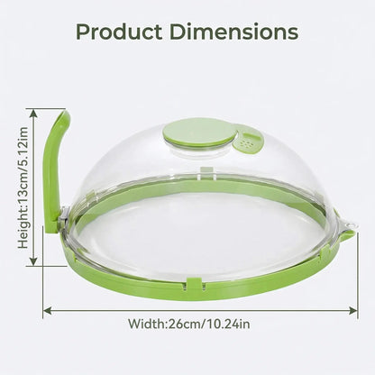 10' Clear Microwave Splatter Cover: Built-in Water Steamer & Steam Vent Lid