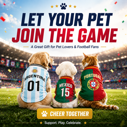 ⚽🐾 2026 North America Football Fan Pet Jersey