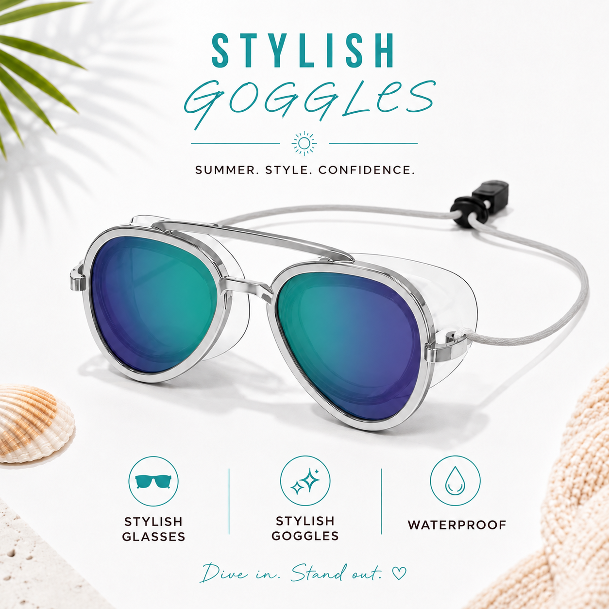 Noomoriey™ Waterproof Swim Goggles – Anti-Fog UV Shield with Comfortable Leakproof Fit