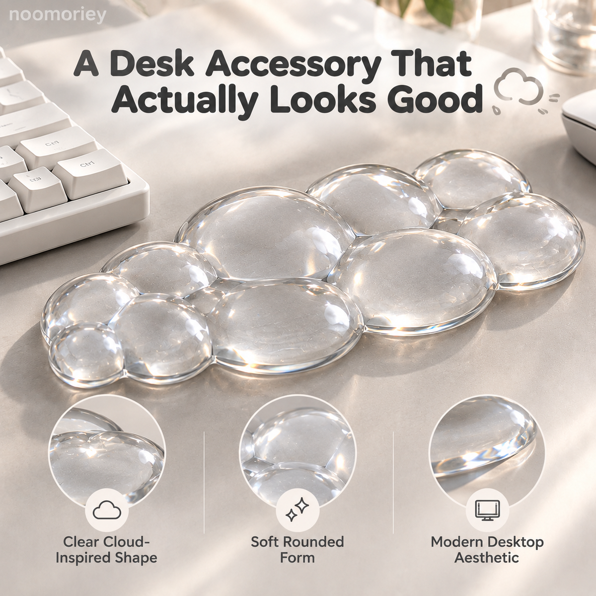 ☁️ Cloud Gel Wrist Rest Set – Soft Keyboard & Mouse Support for Work, Study & Gaming