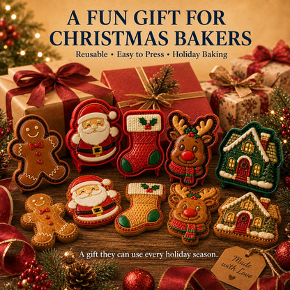 🎄Christmas Mini Pie Mold Collection – 9 Reusable Embossed Holiday Designs