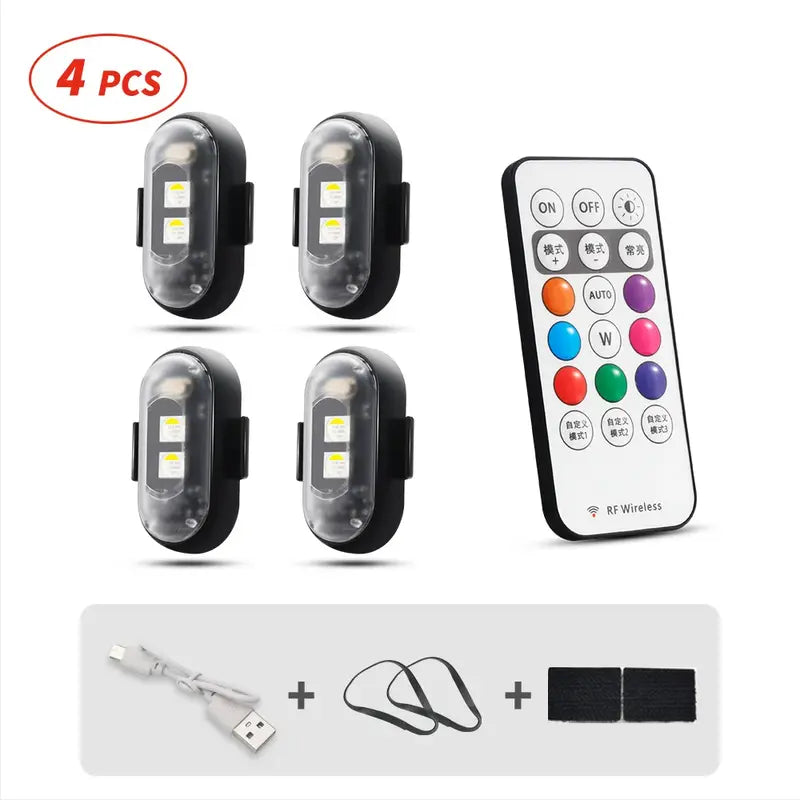 RGB Led Aircraft Strobe Light Remote Wireless
