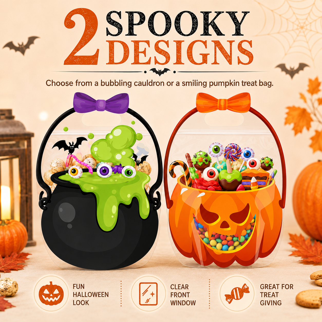 Halloween Bags Plastic Halloween Goodie Bags
