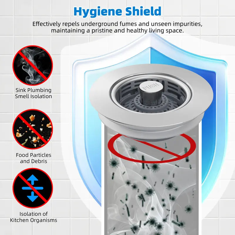Upgraded 3 in 1 Kitchen Sink Drain Strainer