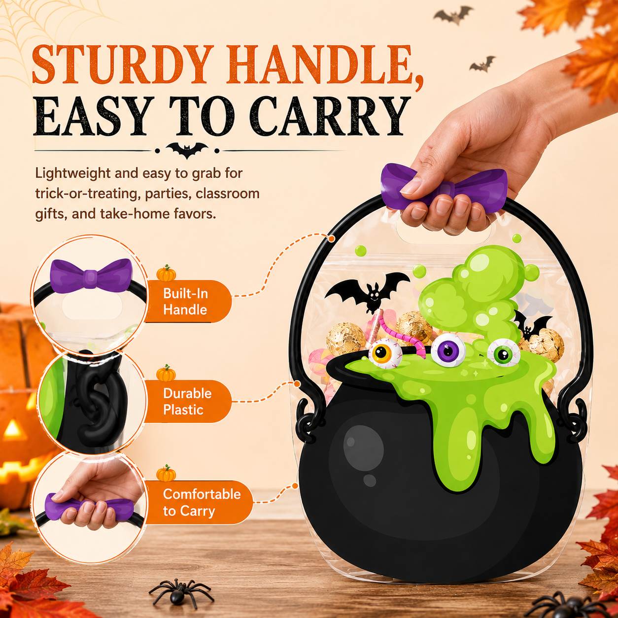 Halloween Bags Plastic Halloween Goodie Bags