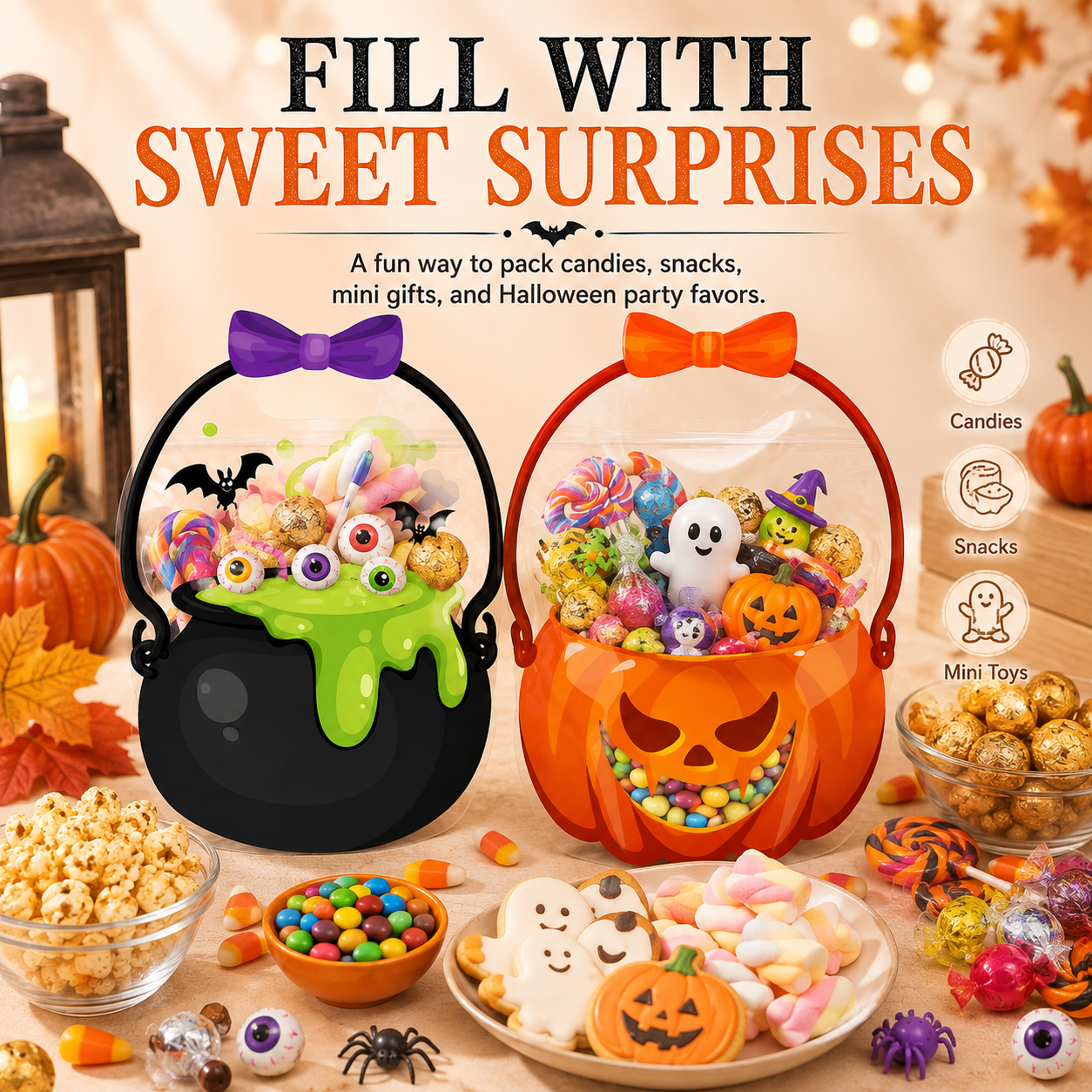 Halloween Bags Plastic Halloween Goodie Bags