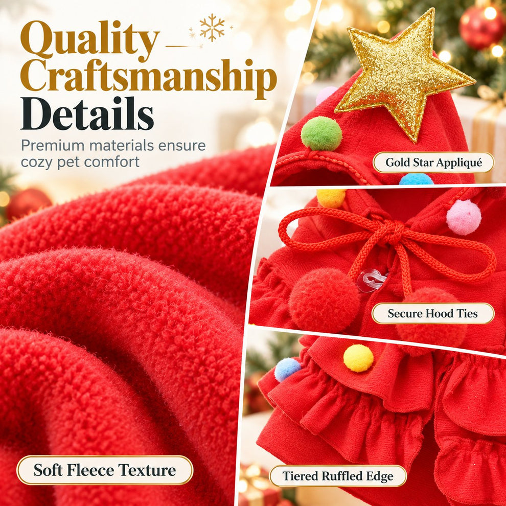 Red Christmas Pet Cloak
