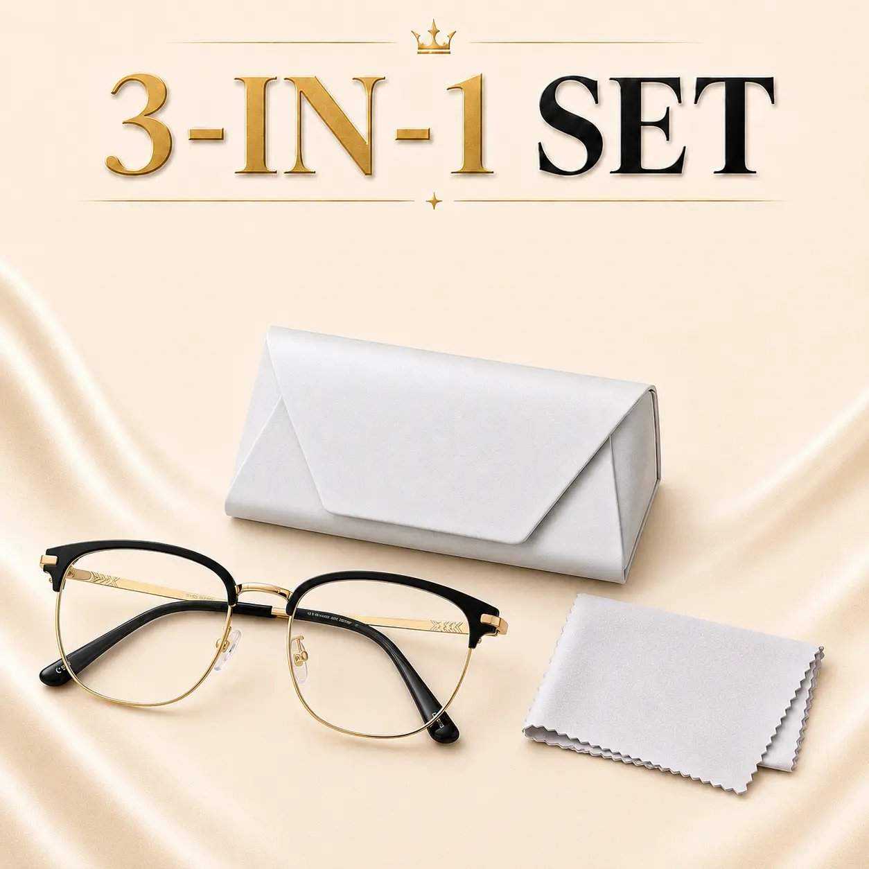 Photochromic Reading Eyewear - Unisex Square Browline Alloy Frame with UV Protection