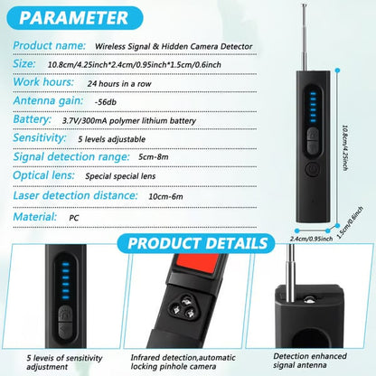 【Protecting your privacy】 Hidden Camera Detectors, GPS Tracker Detector and RF Signal Scanner,  Find Out Hidden GPS Trackers