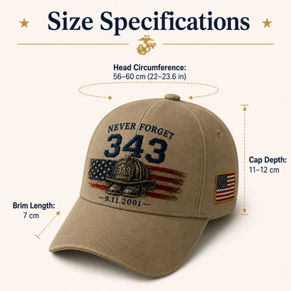 🧢Never Forget 343 Memorial Cap
