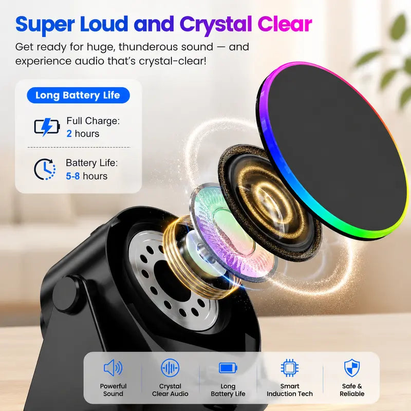 5-in-1 Wireless Induction Bluetooth Speaker