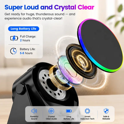 5-in-1 Wireless Induction Bluetooth Speaker