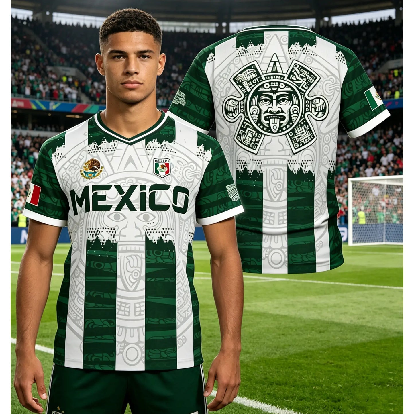 🇲🇽 2026 Mexico Aztec Calendar Soccer Jersey ⚽☀️